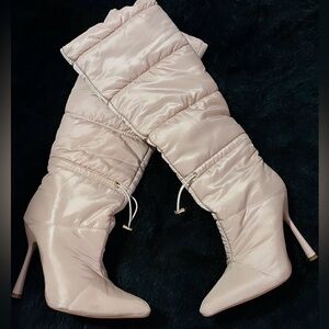 Pink Heeled Boots